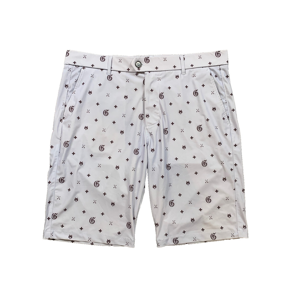 Greyson Shorts Mens 34 Grapemist Printed Flat Front Stretch Performance Golf